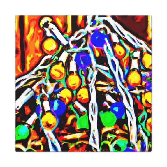 "Joyful Christmas Lights" - Canvas