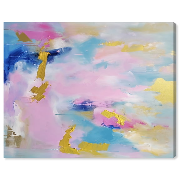 Joyful Expressionism Canvas Bright Colorful Abstract Wall Art by Art Remedy, Gallery Wrapped, 45" x 36"