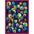 thumbnail image 1 of Joyful Faces Blue Just for Kids Rug - WearOn Nylon Machine Tufted Cut Pile, 1 of 1