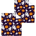 thumbnail image 1 of Joyful Halloween Pattern Washcloth 12x12in Set, 6 Pack Absorbent Cotton Towel Square Kitchen Dishes Towels, Soft Cleaning Face Hand Towel Fast Drying Wash cloth, 1 of 7