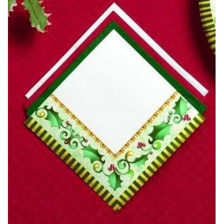 Joyful Holly Beverage Paper Napkins 20 Per Pack