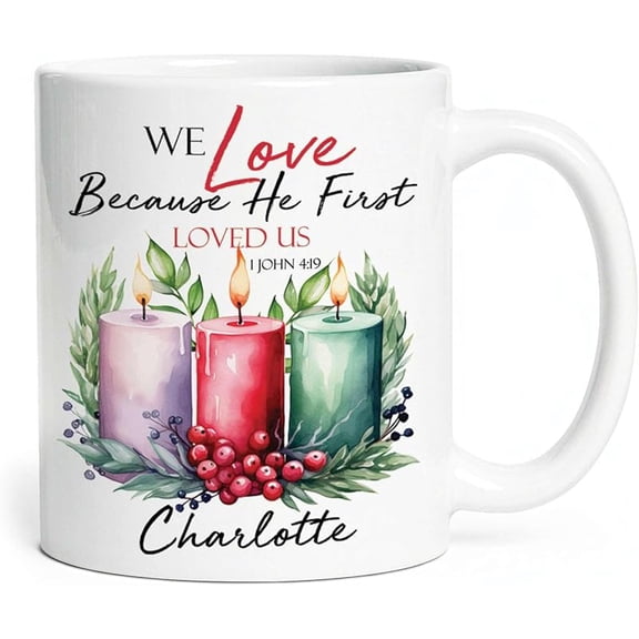 Be Joyful In Hope Customized Coffee Mugs, Personalized Name White Porcelain Floral Tea Cups Presents, Meaningful Custom Travel Mugs For Christian On Special Occasions