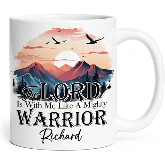 Be Joyful In Hope Customized Coffee Mugs, Personalized Name White Porcelain Floral Tea Cups Presents, Meaningful Custom Travel Mugs For Christian On Special Occasions