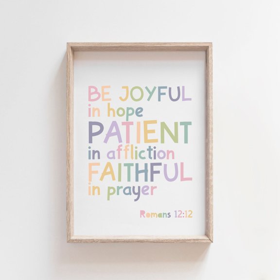 Joyful Hope Faithful Prayer Christian Wall Art