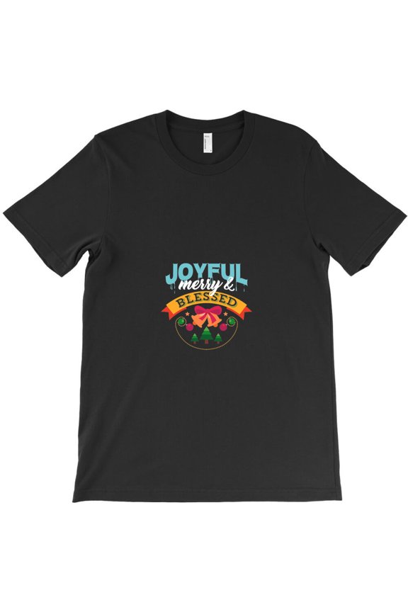 Joyful Merry Blessed Christmas Tree Bells Themed Holiday Graphic Design - New Arrival G36410 Unisex T-Shirt, Up to Size 5XL