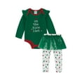 thumbnail image 1 of Joyful Moments Newborn Girls Nice List Bodysuit and Tutu Legging, 2-Piece Set, Sizes 0/3M-24M, 1 of 1