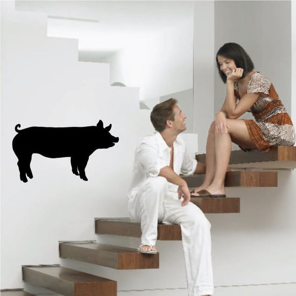 Joyful Pig Decal - 36 Inches