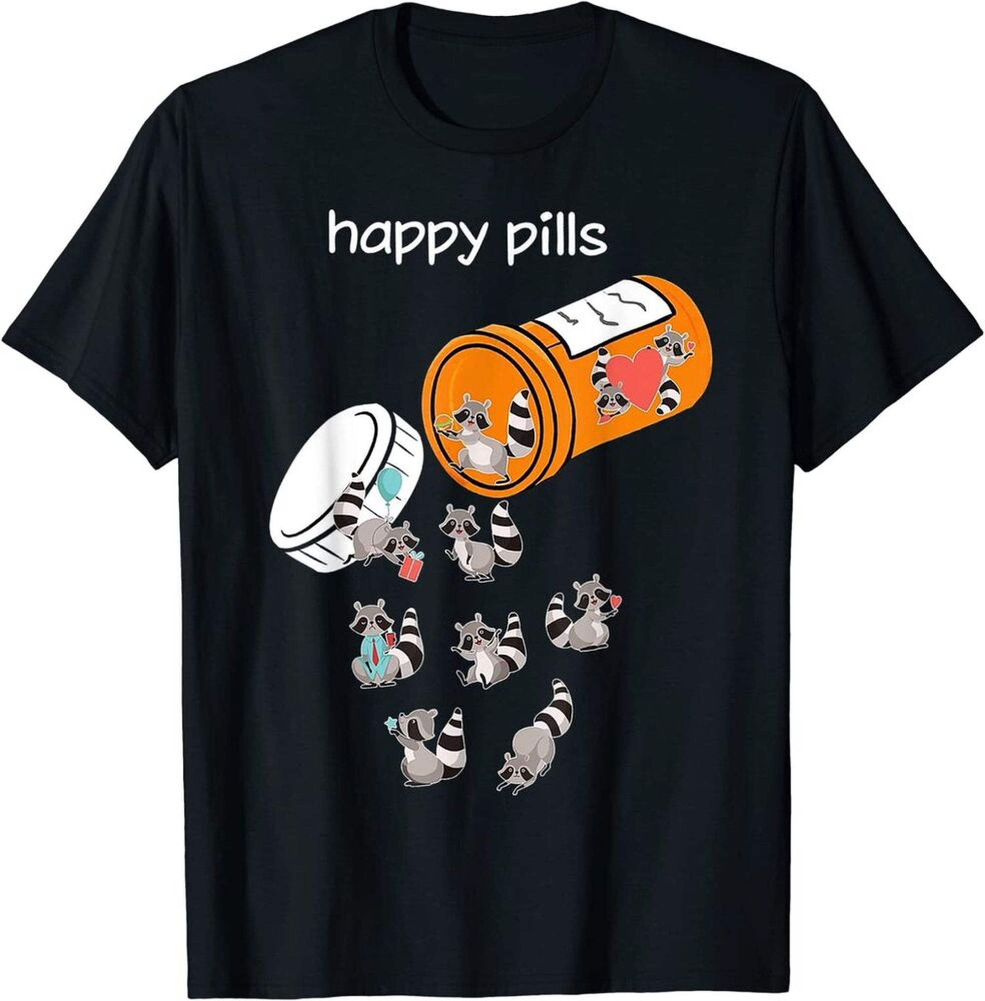 Joyful Raccoon T-Shirt: Delightful Wildlife Print to Share Happiness ...