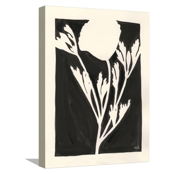 Art.com Joyful Spring II Black Stretched Canvas Print Wall Art by Moira Hershey, 12" x 16"