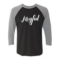 thumbnail image 1 of Joyful Unisex 3/4 Sleeve Baseball Raglan Tee, 1 of 3