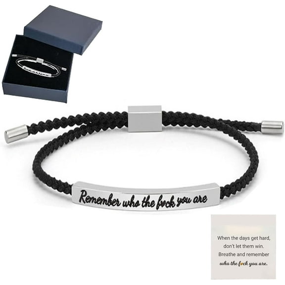 Joyfullygo Motivational Bracelet, When Words Fail, This Bracelet Speaks – A Gift of Encouragement for Women Men, Handmade Braided Adjustable Inspirational Tube Bracelets