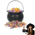 thumbnail image 1 of Joyfy 1 Pack Halloween Cauldron with Handle,Large Halloween Candy Bucket Basket Candy Bowl Halloween Bucket Plastic Cauldron Trick or Treat Bucket, 1 of 8