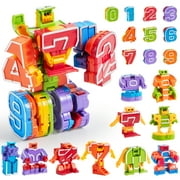 Joyfy 10 Pcs Number Bots Toy 10-in-1 Transforming Robot for Preschool Boys Educational Building STEM Toys Christmas Birthday Gift for Toddlers & Kids 3 4 5 6 Years Old, Learning Resources