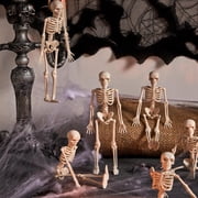 Joyfy 12 PCS 6" Posable Halloween Skeleton Decor for Home Yard, Spooky Scene