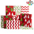 thumbnail image 1 of Joyfy 12 Pcs 14" x 9.5" x 2" Christmas Shirt Gift Boxes with Lids for Presents, Large Robe Cardboard Boxes, 4 Designs Decorative Box for Clothes, Xmas Birthday Holiday Wedding Gift Wrapping Decor, 1 of 9