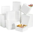 thumbnail image 1 of Joyfy 12 Pcs White Square Cookie Boxes, Plain White Treat Boxes with Lids 8" x 8" x 4" Bakery Gift Wrapping Box for Party Favor Pastries, Birthday Party, Present, Thanksgiving, Winter Holidays, 1 of 10