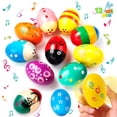thumbnail image 1 of Joyfy 12 Pcs Wooden Egg Shakers Maracas Percussion Musical Toys for Party Favors, Easter Basket Stuffers Fillers,Classroom Prize Supplies,Gifts for Kids Toddlers (1.9" * 2.7"), 1 of 9