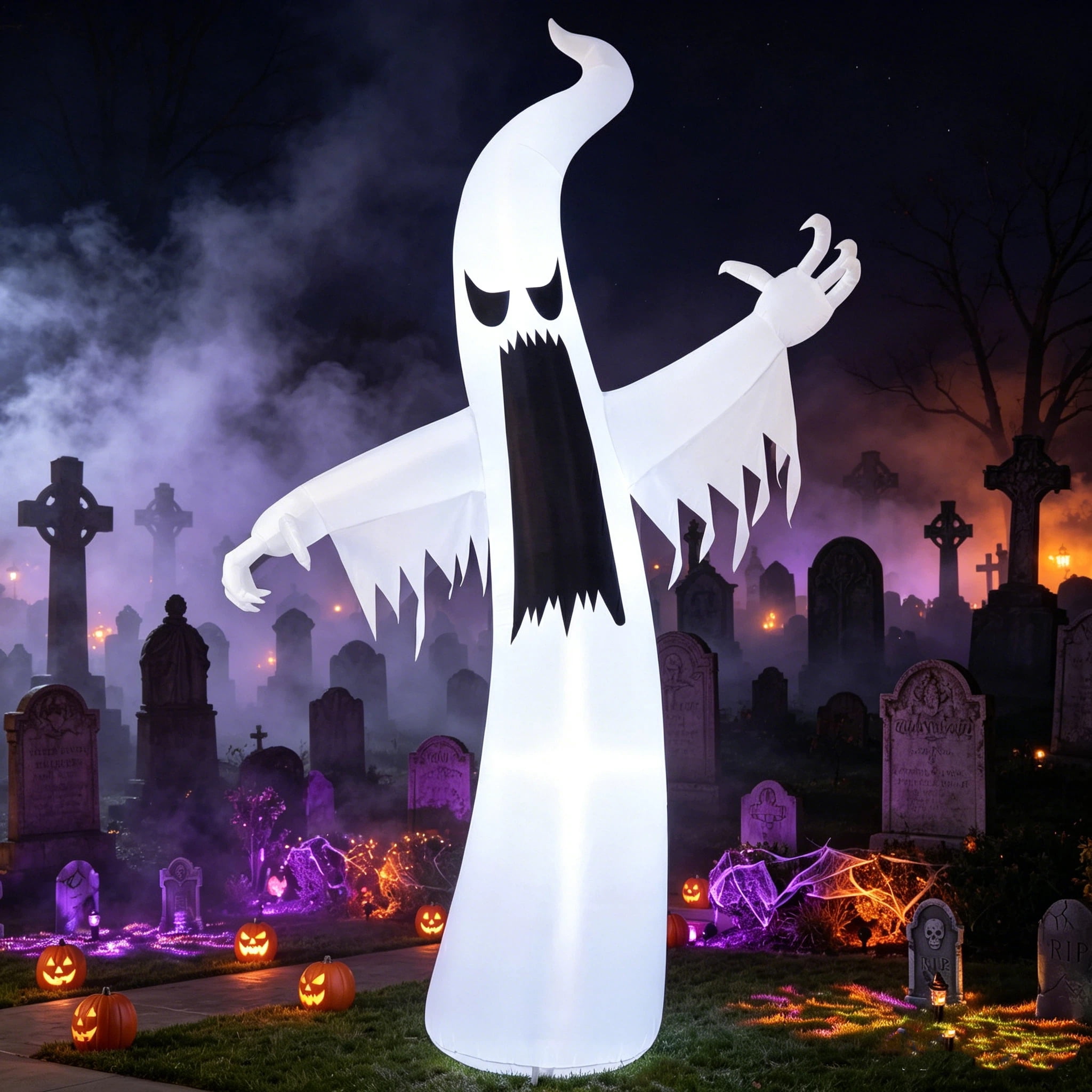 Joyfy 12ft Halloween Ghost Inflatable,Giant Ghosts inflatables with