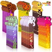 Joyfy 144 PCS Halloween Bookmark Rulers, Ruler Markers Party Favor Pack (6 Designs) with Halloween Themed Print, Classroom Rewards Supplies, Goodie Bag Filler, 