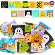 Joyfy 150 Pcs Halloween Treat Bags Clear Self Sealing Cellophane Bags Goodie Bags for Snack Cookie Candy,Halloween Gift Trick or Treat Bags,Halloween Party Supplies