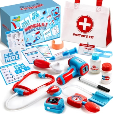 CUTE STONE 11-Piece Toy Medical Kit For Kids – Pretend Play Doctor Set W/ Carrying Case