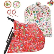 Joyfy 2 packs Christmas Holiday Jumbo Gift Bags 72"x60" with Gift Tags for Heavy Duty Large Gifts Bags, Presents Bicycle, Xmas Season Gift Decorations, Party Favor Gift Giving Bag