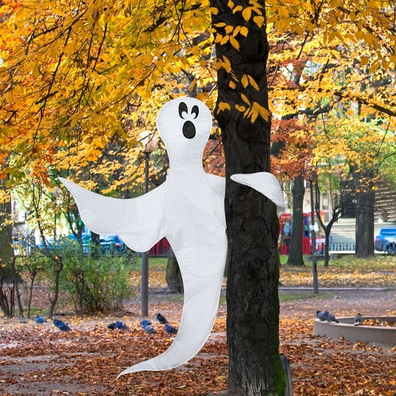 Joyfy Halloween Tree Wrap Ghost Decoration, Cute Ghost Design Decorations for Halloween Outdoor, Lawn, Tree Decor, Ghost Party Supplies