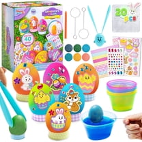 Joyfy 20Pcs Easter Egg Dye Kit,Gradient Color DIY Easter Decorating Craft Kit with Egg Tray,Egg Stands,Easter Stickers for Kids,Easter Egg Coloring,Home School Class Egg Crafts