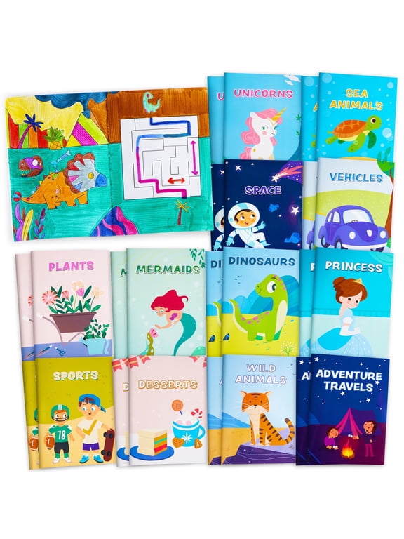 24 Pack Mini Coloring Books for Kids Ages 2-4-8, 4.8" x 6.7" Activity Book for Toddlers School Supplies BulkParty Favors, Goodie Bag Stuffers, Classroom PrizesToddler gifts Teacher Supplies