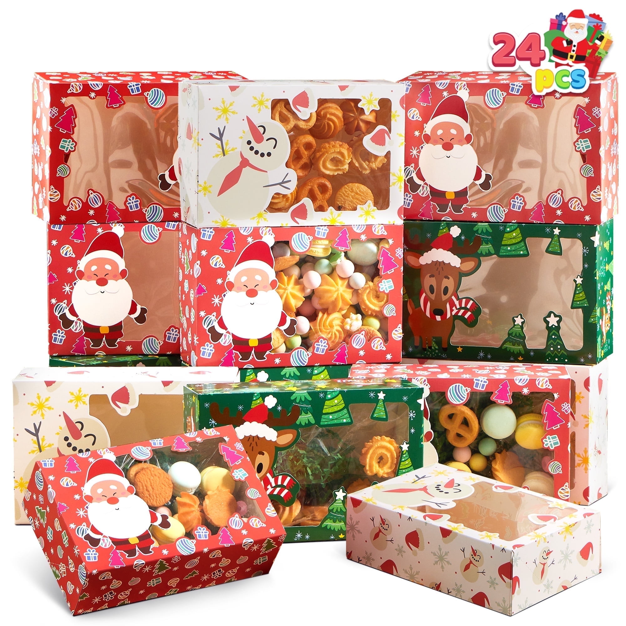 Transparent Christmas cookie gift box 60pc