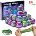 thumbnail image 1 of Joyfy 24 Pcs Mini Slime Party Favors Multicolor Galaxy Slime Balls Putty for Kids, Stress Relief Treasure Bag Toys for Classroom, Easter Egg Stuffers, Birthday Party Supplies, 1 of 8