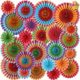 thumbnail image 1 of Joyfy 24Pcs Fiesta Mexican Party Decorations Set,Colorful Hanging Paper Fans for Taco Tuesday Fiesta Party Supplies Decorations Luau Photo Props Carnival Birthday, 1 of 8