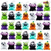 Joyfy 28 Pcs Halloween Plush,Halloween Mini Stuffed Animal for Goodie Bags Stuffers,Halloween Crafts for Kids,Halloween Treats Prizes,Trick or Treat Gift Exchan