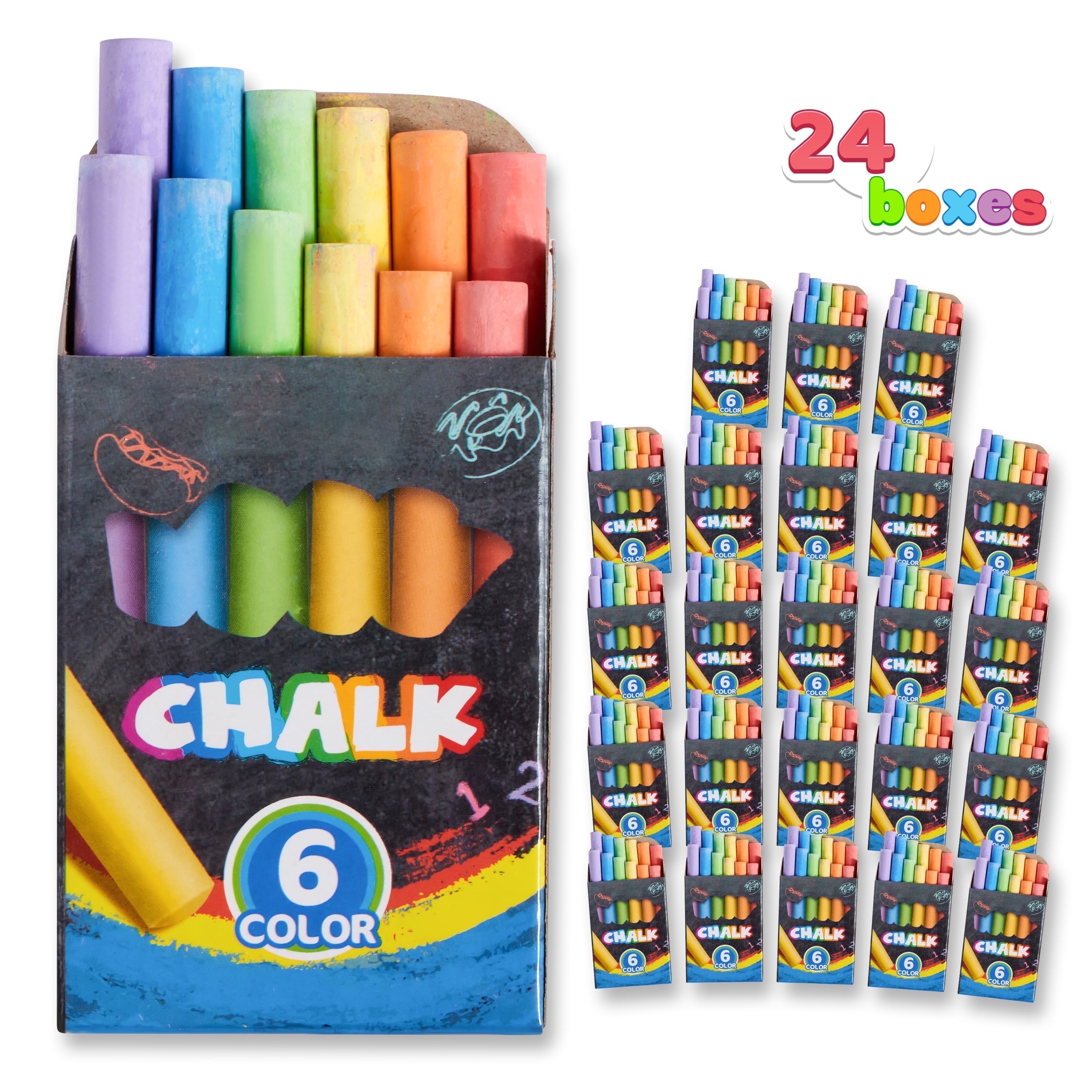Joyfy 288 Count Mini Sidewalk Chalk Set, Bright Colorful Chalks