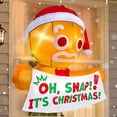 thumbnail image 1 of Joyfy 3.5 FT Christmas Inflatables Window Outdoor Decorations,Gingerbread Man with Oh Snap Banner Broke Out from Window Blow Ups Yard with Built-in LEDs for Holiday, 1 of 7