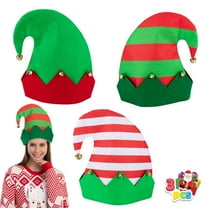Joyfy 3 Pack Christmas Hats,Elf Felt Hats for Adults Funny Hats for Christmas Holiday Party Costume Favors Gifts Accessoriess