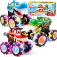thumbnail image 1 of Joyfy 3 Pack Monster Truck Toy for Kids 2 4 - LED Wheels Car Vehicle Press & Go Dinosaur Toy Truck with Motion Activated Light for Toddler 1 3, Christmas Birthday Gift for Baby, 1 of 9