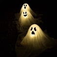 thumbnail image 1 of Joyfy 3 Packs Halloween Ghost Decorations Outdoor, Light Up Flying Ghost Pathway Lights， Battery Operated Watereproof Ghost Deocr with 3 Stakes, Halloween Yard Front Porch Haunted House Decorations, 1 of 8