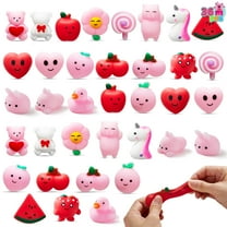 Joyfy 36 Pcs Valentines Day Cards with Squishy Toys for Kids, Cute Animals Mochi Squishies Fidget Toy for Kids School Classroom Exchange Cards, Valentine Party Favors