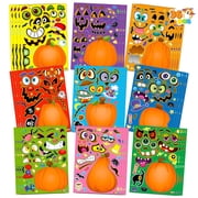 Joyfy 36 Pcs Halloween Stickers Make a Face Halloween Characters Stickers for Kids,Pumpkin Decorations Stickers Fall Stickers Party Favors for Kids,Halloween Craft