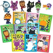 Joyfy 36 Pcs Halloween Stickers Make a Face Halloween Characters Stickers for Kids,Witch Vampire Self Adhesive DIY Decorations Stickers Fall Stickers Party Favors for Kids,Halloween Craft