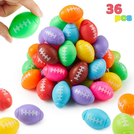 Joyfy 36 Pack Fidget Balls Spinners Colorful Football Party Supplies, Birthday Favors for Kids Prize, Treasure Box Toys for Classroom, Stress Relief Gifts