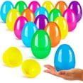 thumbnail image 1 of Joyfy 36PCS 3.15" Easter Eggs, Empty Easter Eggs Fillable, Colorful Bright Plastic Large Eggs Bulks for Easter Hunt,Party Favors, Easter Decorations, 1 of 10