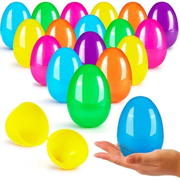 Joyfy 36PCS 3.15" Easter Eggs, Empty Easter Eggs Fillable, Colorful Bright Plastic Large Eggs Bulks for Easter Hunt,Party Favors, Easter Decorations