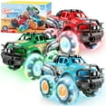 thumbnail image 1 of Joyfy 3PCS Monster Friction-Powered Truck Toy for Kids, Friction Powered Toy Truck with Flashing LED Wheel, Great Christmas Birthday Gift for Toddler 1 2 3, 1 of 8
