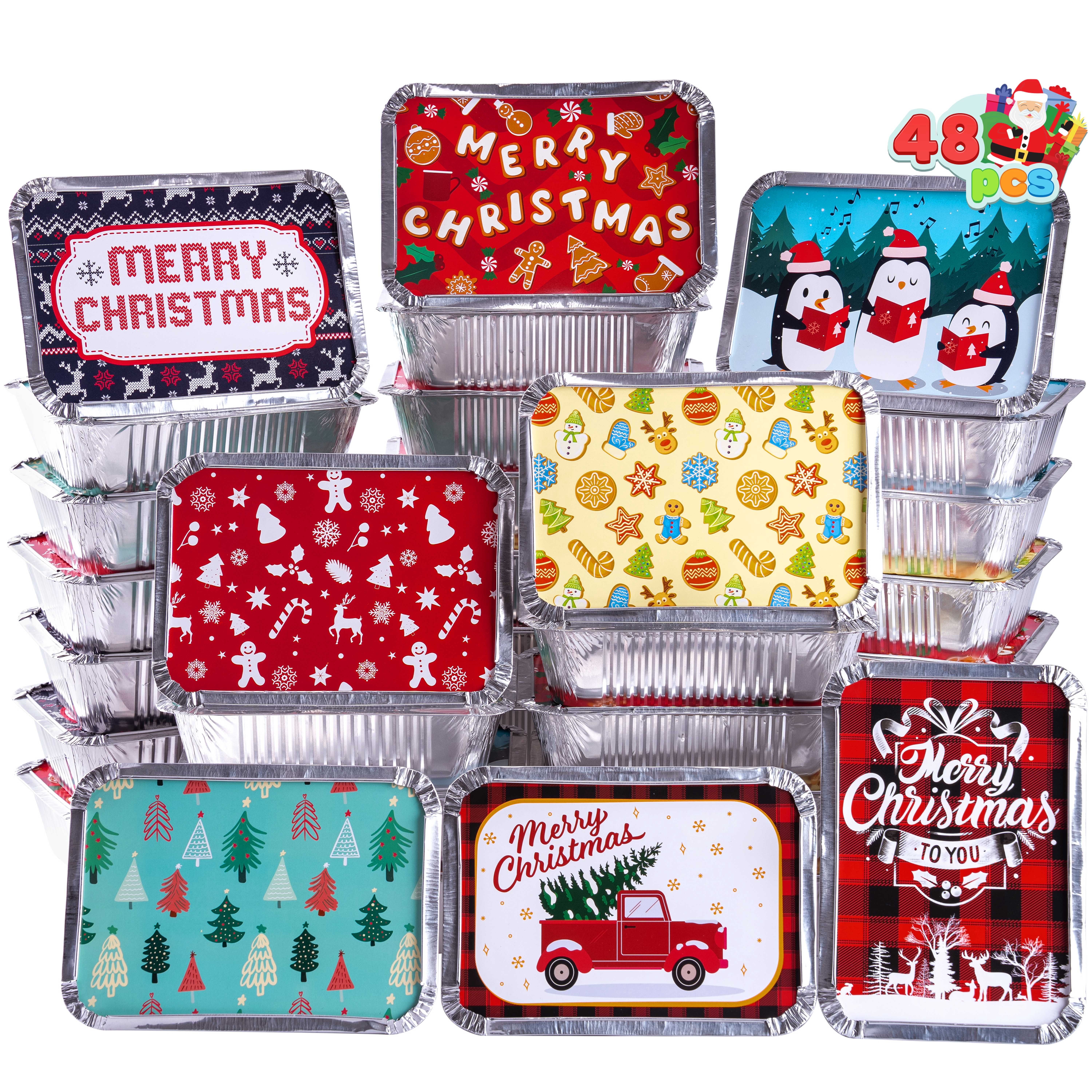 20-Pack Disposable Rectangular Foil Pans With Lids - Takeout Food Containers For Holidays, Baking & Leftovers