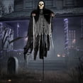thumbnail image 1 of Joyfy 7.8 Ft(93.6 in) Halloween Grim Reaper Decorations Outdoor, Rotatable Flying Scream Scarecrow Skeleton Ghosts Decor for Graveyard Haunted House Props, Garden, Porch, Yard Lawn, 1 of 6