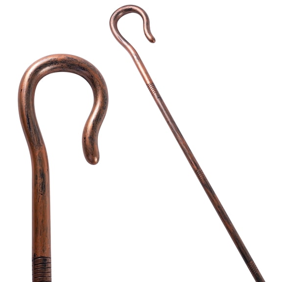 Joyfy 63 Inch Halloween Shepherd's Crooked Bo Peep Staff,Cane for Cosplay and Dress Up Photo Prop Accessory Decorations Halloween Costume