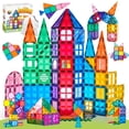 thumbnail image 1 of Joyfy 66 Pcs Starshine Magnet Tiles Stem Toys 2D & 3D Magnetic Building Blocks for Kids Ages 3-5 4-8, Preschool Learning Educational Gift for Birthday, 1 of 14