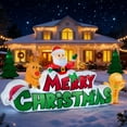 thumbnail image 1 of Joyfy 9.5 FT Christmas Inflatables Merry Christmas Sign with Santa Outdoor Decorations,Christmas Blow Ups Yard with Built-in LEDs for Holiday Party Garden Lawn Decor, 1 of 9